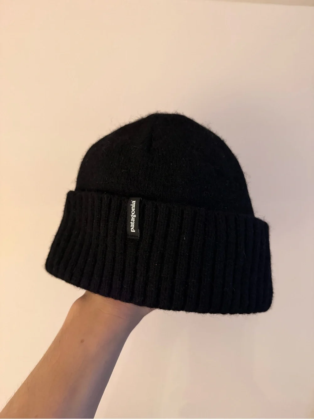 Patagonia Black Ribbed Beanie